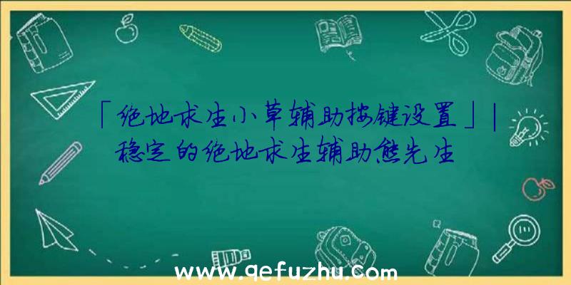 「绝地求生小草辅助按键设置」|稳定的绝地求生辅助熊先生